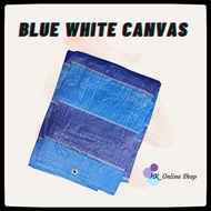 [ Jualan Promosi ] Kanvas Biru Putih ( Nipis ) / Blue White PE Tarpaulin Multi Porpose Canvas ( Ligh