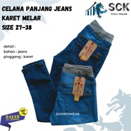 Celana Panjang Pria Jeans CRV Pinggang Karet Model Standar 27-32