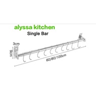 GANTUNGAN 304 stainless steel kitchen hanger 80 cm 1 pipe / 80 cm pot hanger 1 pipe