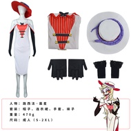 Hazbin Hotel Hell Inn Cos ชุดแองเจิลลูซิเฟอร์ Morningstar Cosplay ชุดเดรสเปลี่ยนเพศ