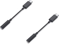 Dell OEM Adapter USB-C to 3.5mm Aux Headphone Jack - Black - CN-03GVVD - 2 Pack