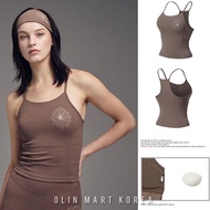 [ACTIV] BEURRE ULTIMATE theflower_BROWN PINK BEIGE halter neck topcomfort