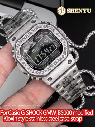 GMW-B5000 Stainless Steel Set For Casio G-SHOCK Small Square GMW-B5000 Modified Cloxin Style Stainle