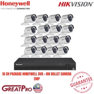 HIKVISION CCTV OUTDOOR 2MP PACKAGE HONEYWELL DVR 16 CHANNEL SET FULL HD-GREATPRO