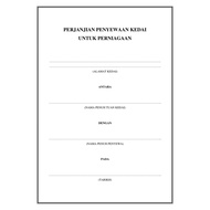 template perjanjian penyewaan kedai untuk perniagaan perjanjian kedai sewa shop rental agreement dal