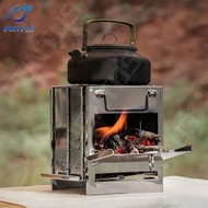 BBQ Grill Outdoor Camping Grill Portable Burning Stove Stainless Steel Folding Camp Stove Portable O