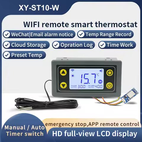 ST10-W/SA10-W/SA30-W/ST30-W DC6-30V/AC110-220V 10A/30A WIFI Thermostat Temperature Controller Digita