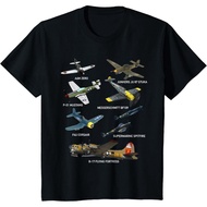Premium Distro Children's T-Shirt WW2 German Fighter Planes JU-87 Stuka Bf 109 ME 262 Fw190 Unique B