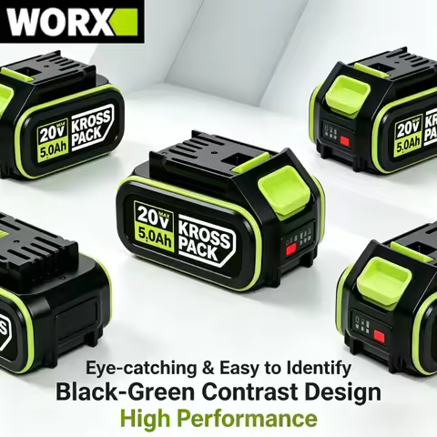 Worx 20V battery with high capacity of 6.0Ah is suitable for cordless power tools such as WA3023 WA3