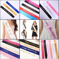 ETIQUETTE BELT HAPPY ANNIVERSARY BRIDE TO BE TEAM BRIDE PARTY DECORATION