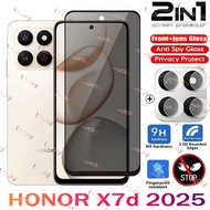 สำหรับเกียรติยศ X7d X 7d X7 D Honor X7d 4G 5G 2025 2 IN1กระจกเทมเปอร์จอฟิล์มกล้องป้องกันด้านหลังเลนส