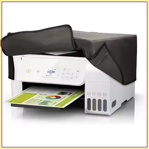 Dust Cover for Epson EcoTank ET-2826/2800/1810, Printer Case, Non-Woven Fabric, Dark Grey