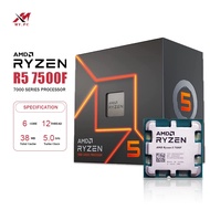 AMD Ryzen 5 7500F R5 7500F 6-Core 12-Thread 5.0 GHz AM5 Processor CPU Tray Type (Discrete GPU Req.)