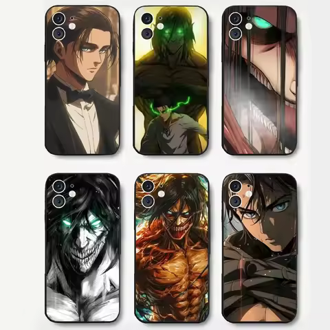 Attack_on_titan Eren Jaeger Phone Case Silicone Soft For IPhone 16 15 14 13 12 11 Plus Pro Max Plus