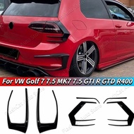 For VW Golf 7 7.5 Golf 7R 7.5R GTI GTD Golf VII MK7R MK7.5 2013-2019 R400 Car Rear Side Bumper Split