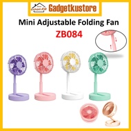 Portable Desk Folding Telescopic Fan Multipurpose USB Rechargeable Fan Desk Cooling Mini Adjustable Fan