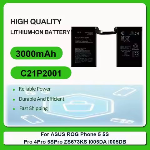 Battery For Asus Zenfone 9 ZS696KS Zenfone9 Max Pro M1 6.0 Inch ZB601KL ZB602KL X00TDB X00TDE ROG 3 