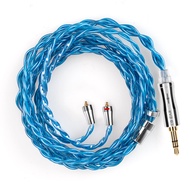 KBEAR MMCX 3.5mm Earphone Cable 4 cores 6N Single Crystal Copper IEM Cable for GVP DM7 T3 T2 T2PLUS 
