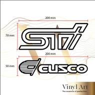 🔥READY STOCK🔥 Vinyl_Art Car sticker Cusco, STI