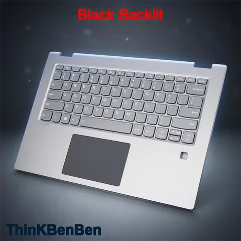 Black Upper Case Palmrest Shell Cover Backlit Keyboard For Lenovo Ideapad Flex 5 1470 Yoga 520 14 14