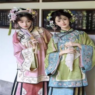 Qinghan Female Hanfu Qing Dynasty Clothes Late Qing Dynasty Female Checkered Clothes Palace