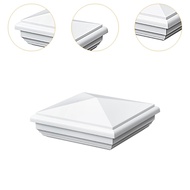 Baoblaze Fence Post Caps Column Cover5 inch Reusable PVC Post CapsFence AccessoriesCap Post Covers f