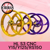 HL S3 STYLE (HL) Y15Z5 Y15 Y16 Y125Z 125Z LC135 V8 LC5S LC150 SPORTRIM HL S3 RIM 1.4 1.6 1.85 SIAP B