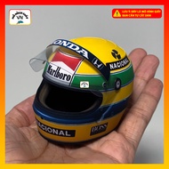 Ayrton Senna 1988 Helmet Assembly Paper Model - MohinhgiayVN
