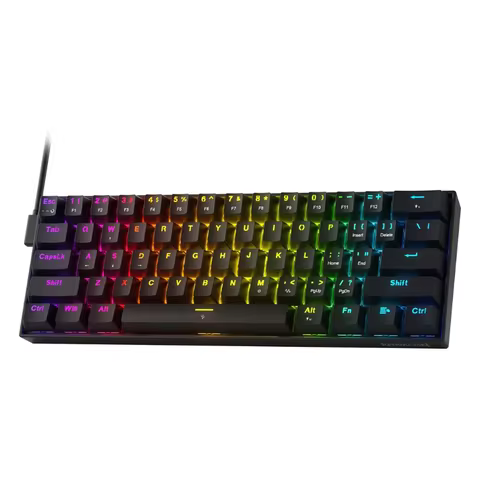 Redragon K617 HE Rapid Trigger Gaming Keyboard, 60% 61 Keys Wired Mechanical Keyboard, Dedicated Hal