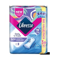 LIBRESSE DAILY V-FRESH LONGER & WIDER  LINER 19CM 30SX3