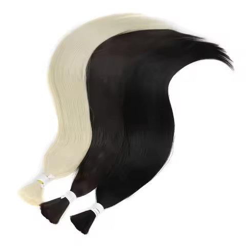 Synthetic 28inch Long Hair Bulk No Weft Organic Protein Silky Hair Extension Straight Braiding Hair