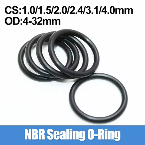 O Ring NBR Nitrile Rubber O-Ring CS 1/1.5/2/2.4/3/4mm Sealing Gasket Oil Corrosion Resistant for Car