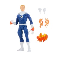 Marvel Hasbro Legends Series Fantastic Four Retro Human Torch 6-inch Action Figure Toy, Includes 5 A