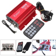 500W 12V MA-700 Car Motorcycle Motorbike 2CH 2 Channel Audio AMP Amplifier USB MP3 FM Red Auto Audio Power Amplifier Player