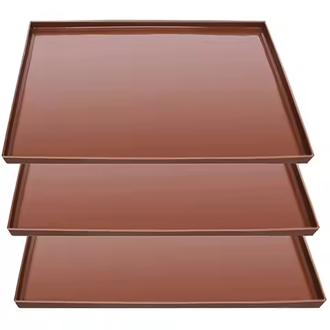 3Pcs Coffee Silicone Dehydrator Sheets Reusable Baking Tray Fruit Dryer Mats Oven Drying Equipment F