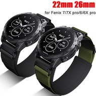 22mm 26mm Nylon watchBand compatible for Garmin Fenix 6X/6XPro/Tactix 7Pro Sport Strap for Fenix 5/6/7/ Forerunner945 935 Smart Watch Bracelet