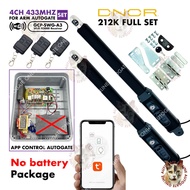 DNOR 212K ( 4CH 433MHZ ) ( FULL SET ) SWING HEAVYDUTY DREAM ARM AUTO GATE SYSTEM DNOR212 D'NOR 212
