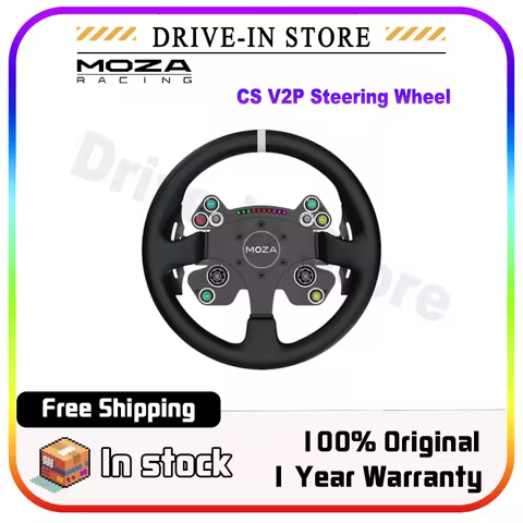 MOZA Racing CS V2P Steering Wheel 13 Inch Standard Racing Rim With Aviation Grade Aluminum Alloy Fra