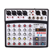 BOMGE 06D 16 DSP Echo DJ Mixer Interface คอนโซลผสมคาราโอเกะพร้อม MP3 USB บลูทูธ บันทึกเสียงสเตอริโอ 