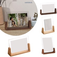 NARCISSUS13A0E Wood Pictures Frame, Acrylic U Shape Photo Frame, Creative Transparent /Beech Photo P