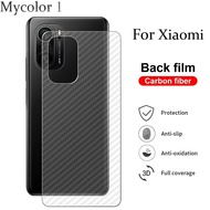 Carbon Fiber Back film For Xiaomi Mi 13 11 11T Ultra 10T Lite Poco F3 X3 X4 X5 F4 GT NFC M3 F2 Pro 5G 4G 2023 Screen Protector Film