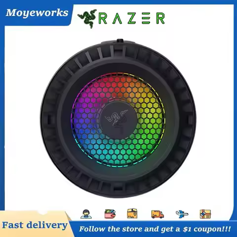Razer Phone Cooler Chroma Clip-on/Magnetic For iPhone & Android Smartphone - 12 RGB LEDs, 7-blade fa