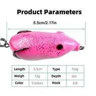 Rat Frog 5.5cm/12g Modified Thunder Rat Bass Black In Fish Fish Killing Frog Water Q2f4