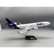 FW FedEx Cargo Airways MD-11 Plane Model Resin Plastic model Replica Static Collection Aircraft With
