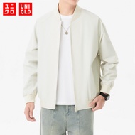 Uniqlo Men's Bomber Jacket 2024 Autumn Men's New Tops Men's Jacket Big Size Men's Casual Flight Jack