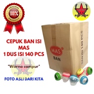 1 DUS CEPUK BAN KUTUT PLASTIK MAS Wadah Pakan Minum Makan Burung isi 140 PCS