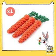 日本暢銷 - 狗玩具 紅蘿蔔造型磨牙耐咬訓練繩結 1條 22cmx3cm