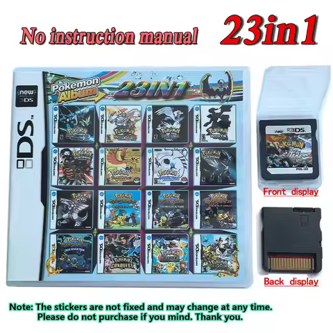 23 in 1 Compilation Game Cards DS NDS 3DS 3DS NDSL Game Cartridge Card Video Game Handheld Player (R