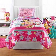 LO 4 Piece Kids Girls Pink Purpel Paw Patrol Comforter Twin Set, Doggy Bedding Skye Everest Chase...