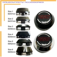【Must-Have Gadgets】 DriveDynasty 4pcs 60/64/65/68/69MM Car Wheel Center Caps Red Logo Fit for Rays V